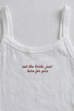 Personalized Embroidered Tank Top, Custom Embroidery Crop top Mrs Bride gift, Bachelorette party idea