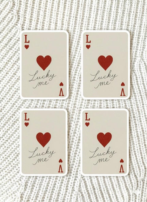 Ace of Hearts Sticker – Lucky Playing Card Vinyl, Red Heart Design