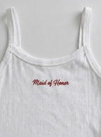 Personalized Embroidered Tank Top, Custom Embroidery Crop top Mrs Bride gift, Bachelorette party idea