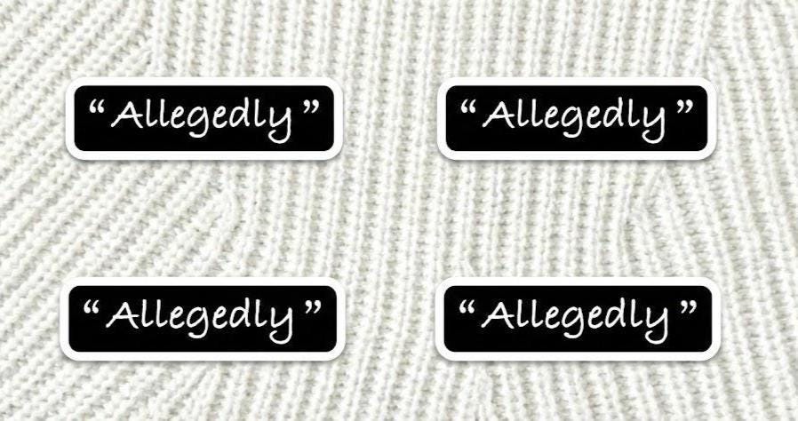 Allegedly Sticker | Funny Law School Laptop Decal